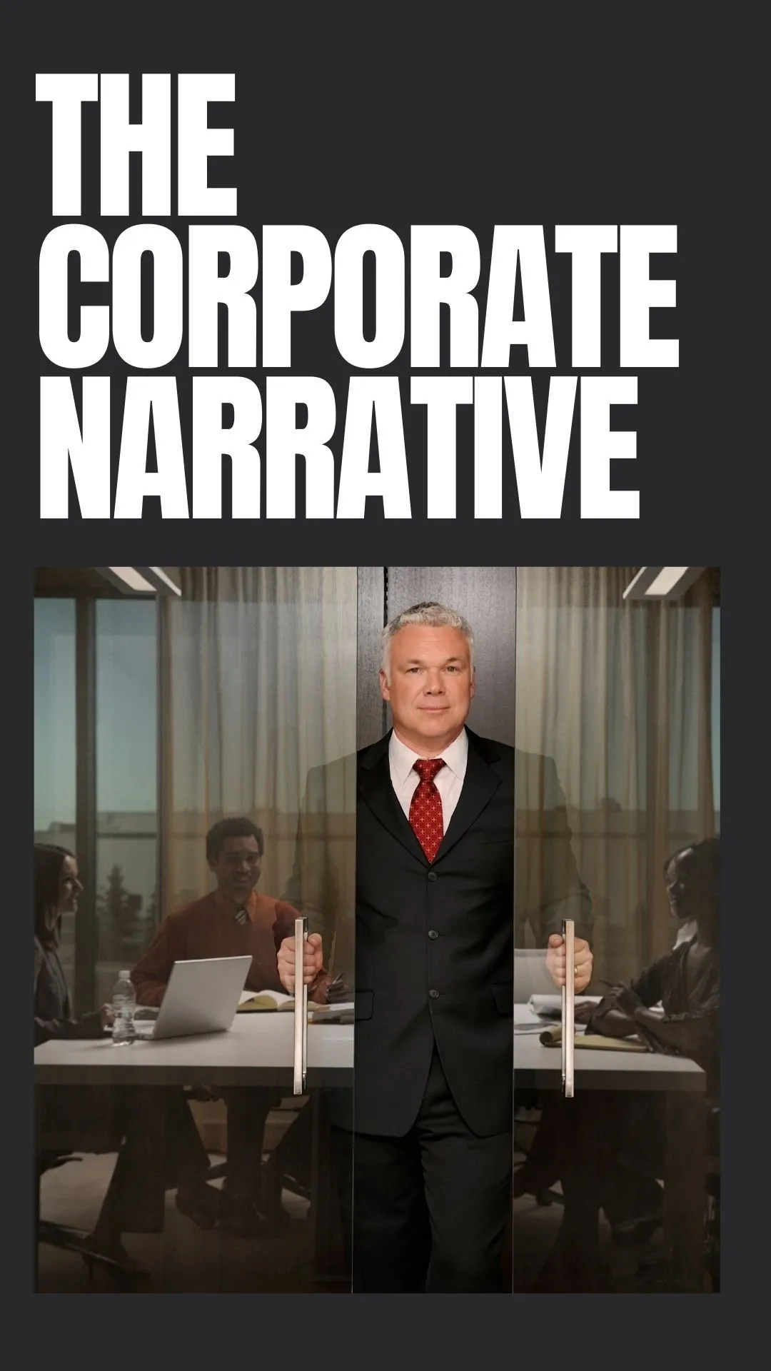Title card for The Corporate Narrative package, a cinematic brand story production
