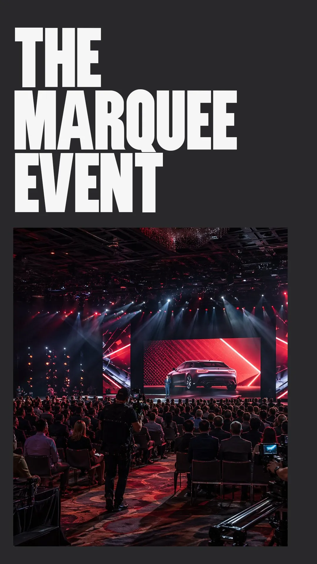 Title card for The Marquee Event package, multi-day cinematic event coverage