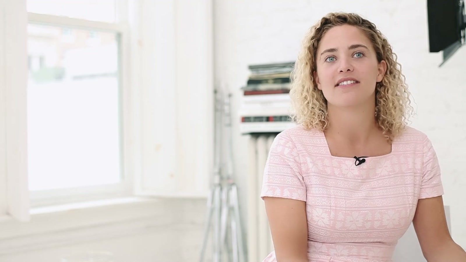 Tabitha Goldstaub of Rightster interviewed in a bright white loft